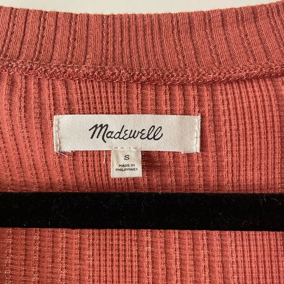 Madewell Pointelle Cardigan Twin Set Afterglow Red Size Small - Picture 7 of 7
